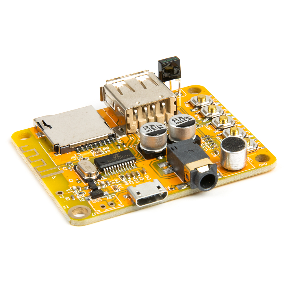 Плата аудиоприёмника c пультом Bluetooth AUX, MP3, батарейка в комплекте